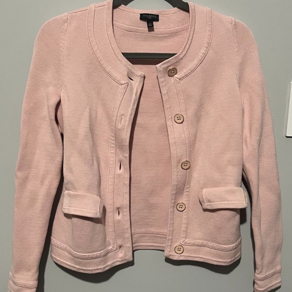 Talbots | Button Down Cardigan | Pink | SP